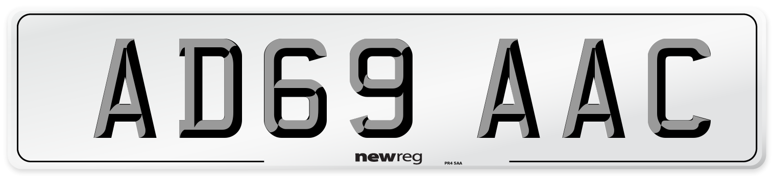 AD69 AAC Number Plate from New Reg
